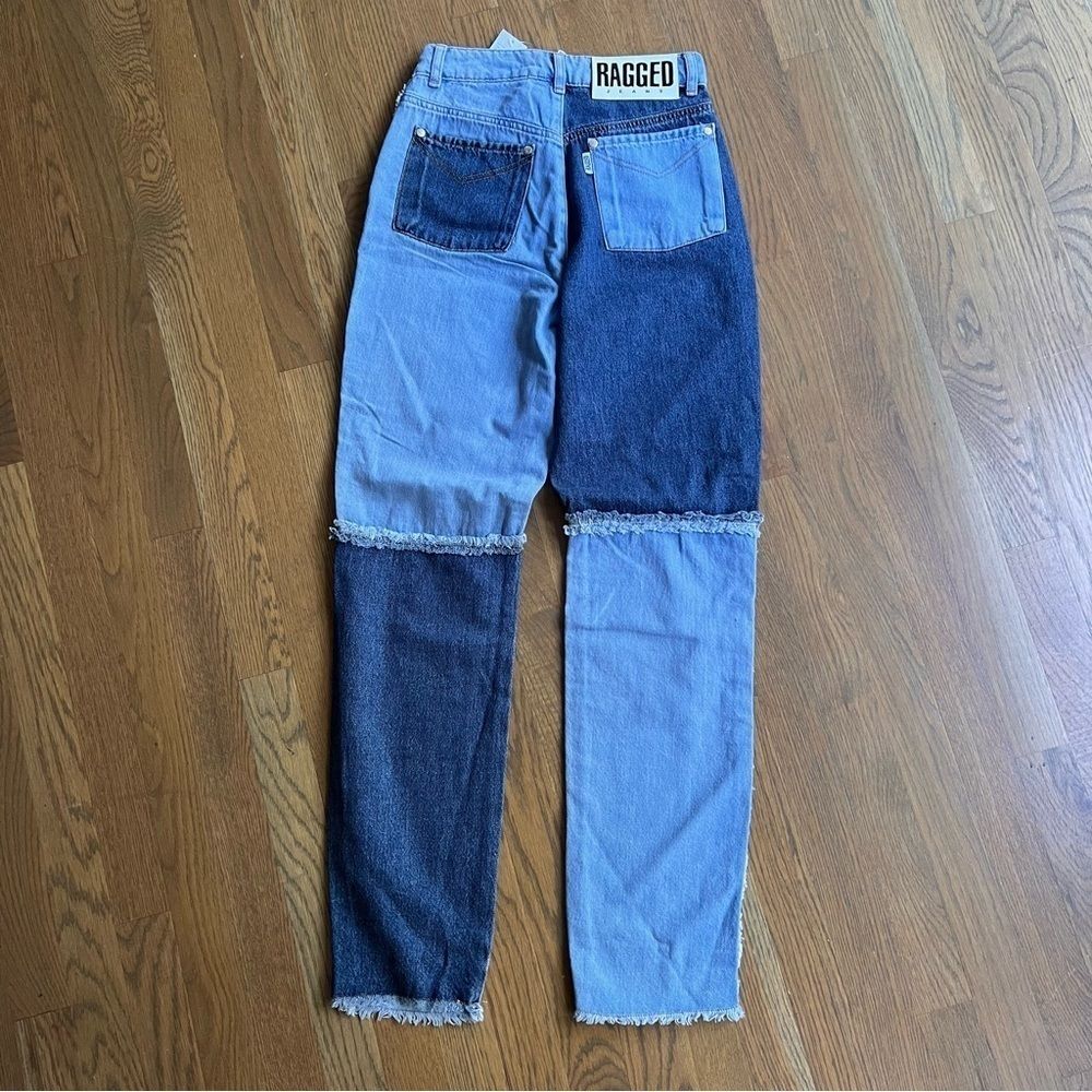Nwt The Ragged Priest Mom Jeans In Quarter Panel Denim Patchwork 26 — image 8 of 8
